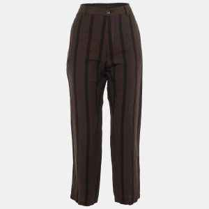 Dolce & Gabbana Brown Striped Linen Trousers M, Clothing - Luxury Closet catalog