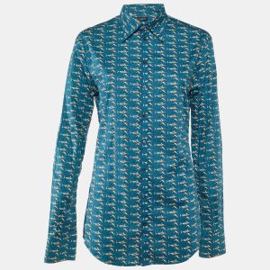 Dolce & Gabbana Blue Printed Cotton Sicilia Button Front Shirt M, Shirts & Tops - Luxury Closet catalog