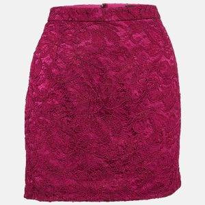 Dolce & Gabbana Pink Lace Mini Skirt M, Skirts - Luxury Closet catalog