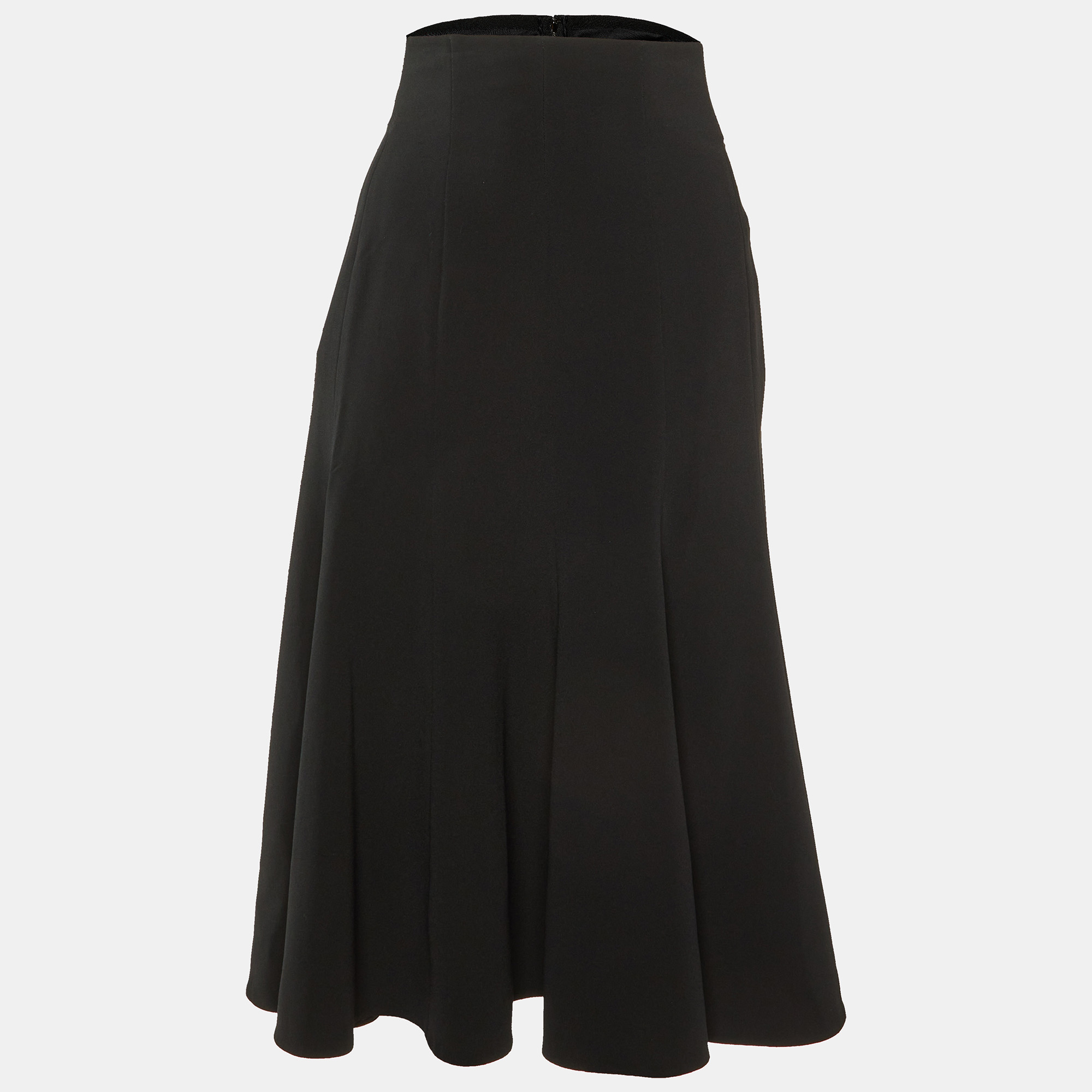 Dolce & Gabbana Black Crepe Flared Midi Skirt L, Skirts - Luxury Closet catalog