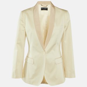 Dolce & Gabbana Cream Cotton Single Breasted Blazer M, Coats & Jackets - Luxury Closet catalog