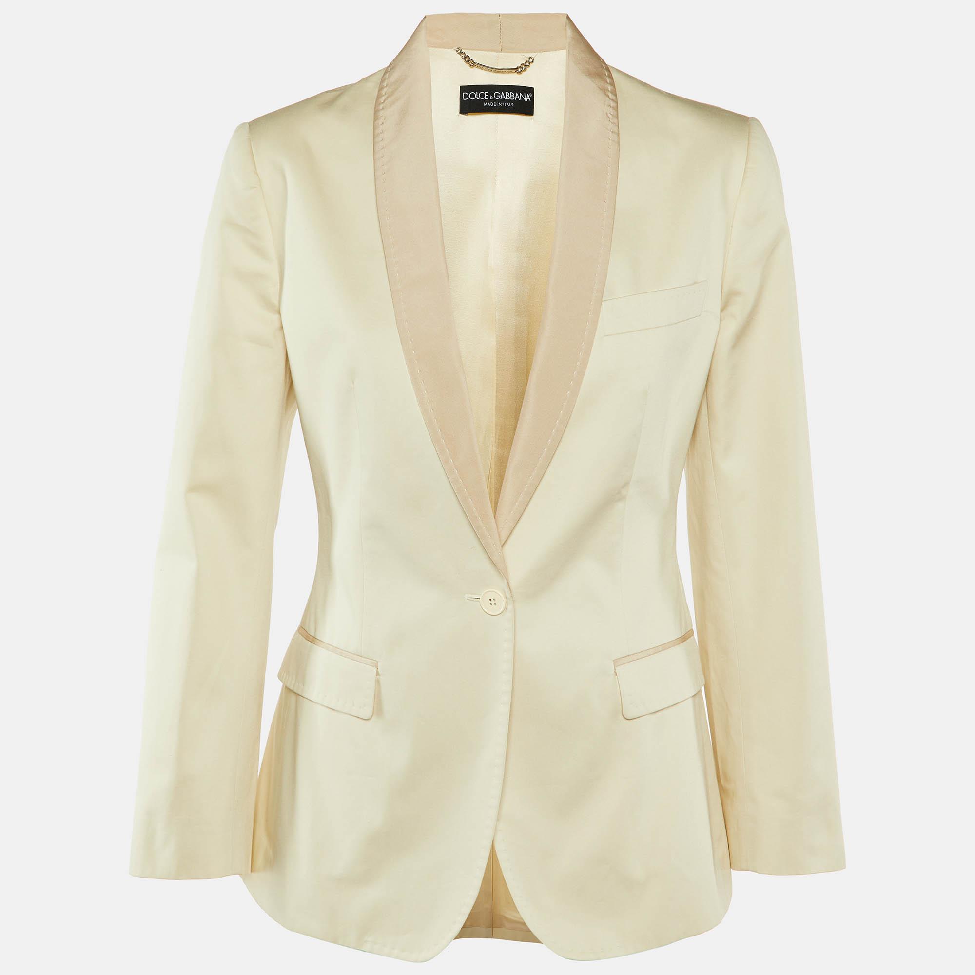 Dolce & Gabbana Cream Cotton Single Breasted Blazer M, Coats & Jackets - Luxury Closet catalog
