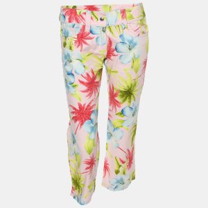 Dolce & Gabbana Multicolor Floral Print Cotton Cropped Pants S, Clothing - Luxury Closet catalog