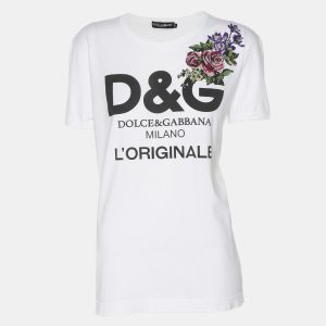 Dolce & Gabbana White Cotton Logo Print T-Shirt S, Shirts & Tops - Luxury Closet catalog