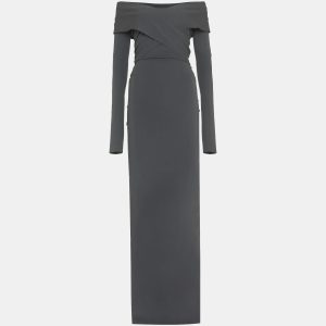 Dolce & Gabbana x Kim Grey Jersey Off-Shoulder Maxi Dress M, Dresses - Luxury Closet catalog
