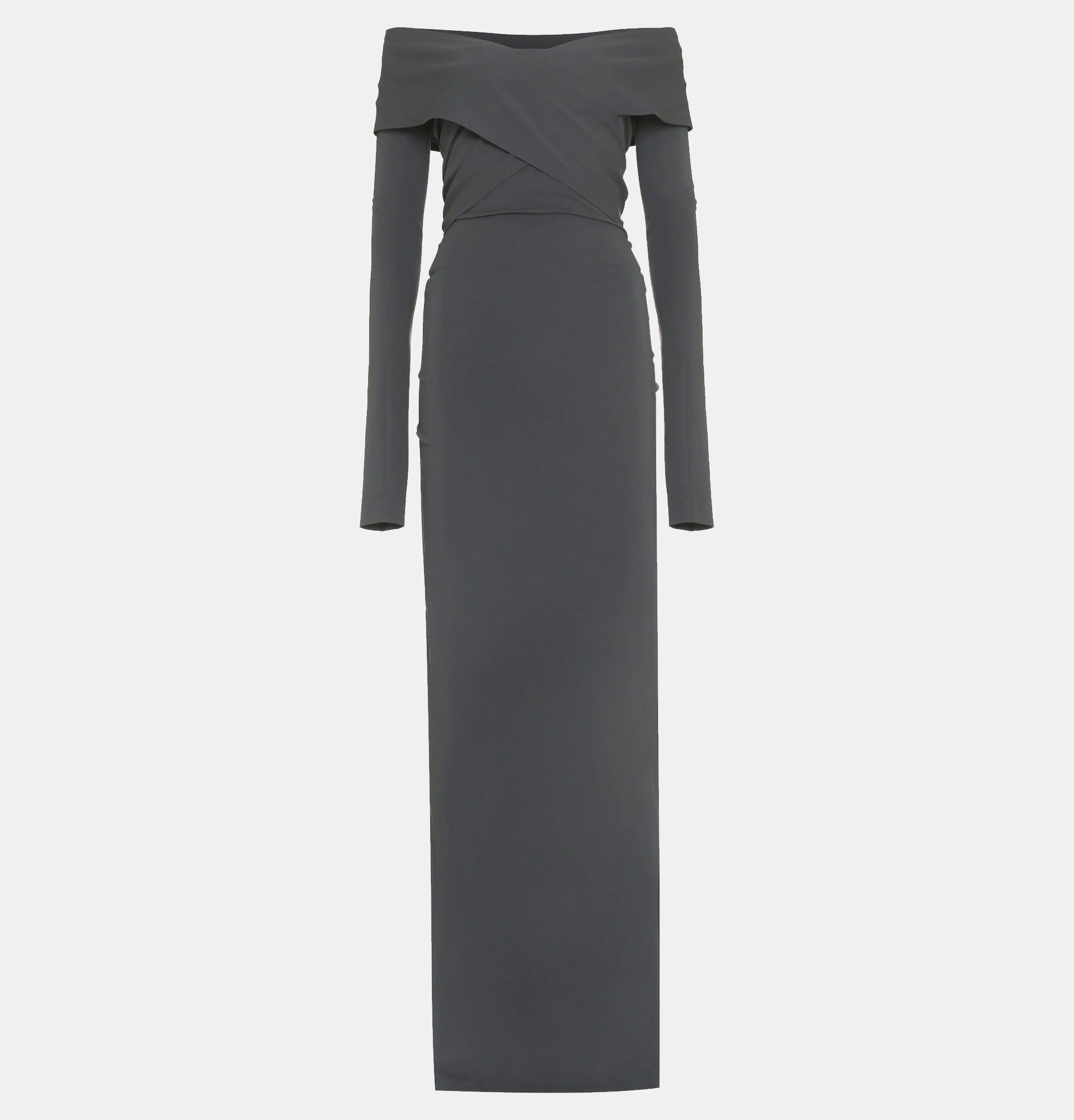 Dolce & Gabbana x Kim Grey Jersey Off-Shoulder Maxi Dress M, Dresses - Luxury Closet catalog
