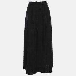 Dolce & Gabbana Black Tweed Maxi Skirt M, Skirts - Luxury Closet catalog