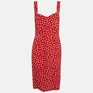 Dolce & Gabbana Red Polka Dots Crepe Sleeveless Midi Dress L, Dresses - Luxury Closet catalog