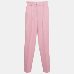 Dolce & Gabbana Pink Gabardine High Rise Trousers XS, Clothing - Luxury Closet catalog