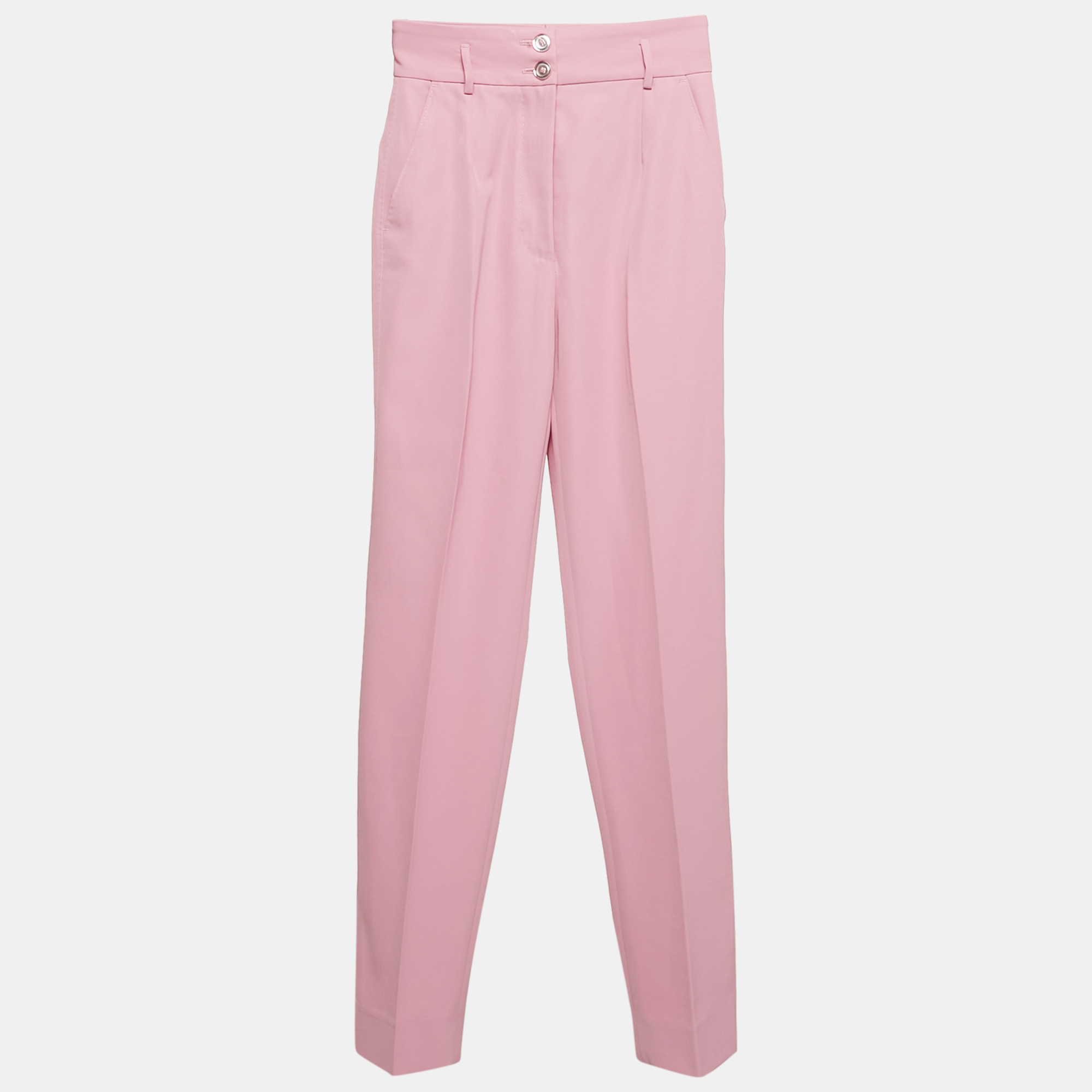 Dolce & Gabbana Pink Gabardine High Rise Trousers XS, Clothing - Luxury Closet catalog