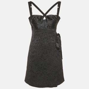 Dolce & Gabbana Black Jacquard Bustier Sleeveless Mini Dress XS, Dresses - Luxury Closet catalog