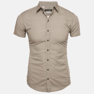 Dolce & Gabbana Beige Printed Cotton Button Front Sicilia Shirt S, Shirts & Tops - Luxury Closet catalog