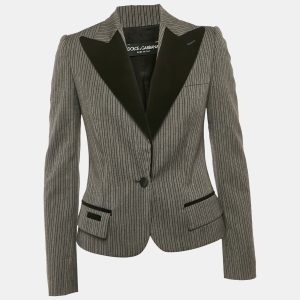 Dolce & Gabbana Grey Striped Wool Tailored Blazer S, Coats & Jackets - Luxury Closet catalog