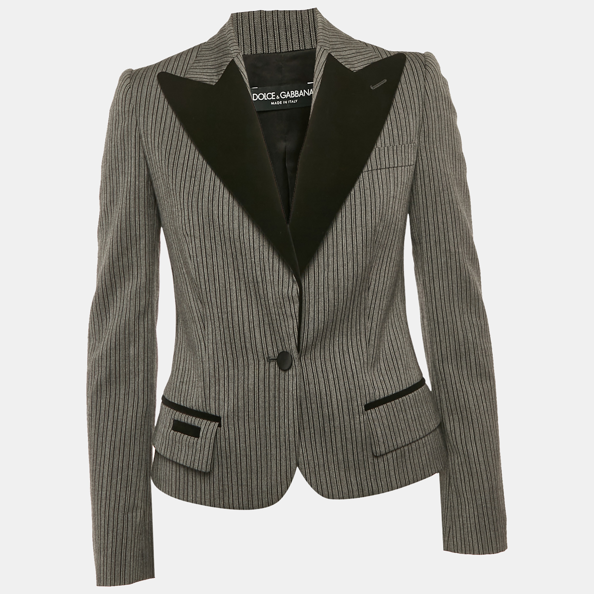 Dolce & Gabbana Grey Striped Wool Tailored Blazer S, Coats & Jackets - Luxury Closet catalog