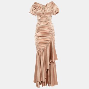 Dolce & Gabbana Pink Silk Off Shoulder Ruched Mermaid Gown M, Dresses - Luxury Closet catalog