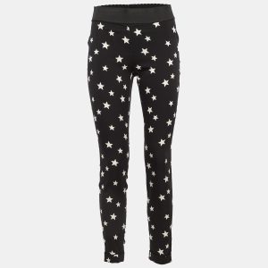 Dolce & Gabbana Black Star Print Stretch Silk Trousers S, Clothing - Luxury Closet catalog