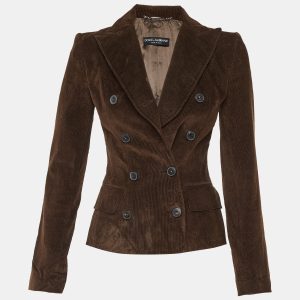 Dolce & Gabbana Brown Corduroy Double Breasted Jacket S, Coats & Jackets - Luxury Closet catalog