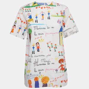 Dolce & Gabbana White Kid's Drawing Cotton Top S, Shirts & Tops - Luxury Closet catalog