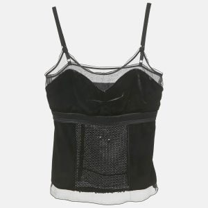 Dolce & Gabbana Black Sequin Detail Velvet Spaghetti Top S, Shirts & Tops - Luxury Closet catalog