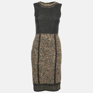 Dolce & Gabbana Black & Brown Tweed Sleeveless Short Dress S, Dresses - Luxury Closet catalog