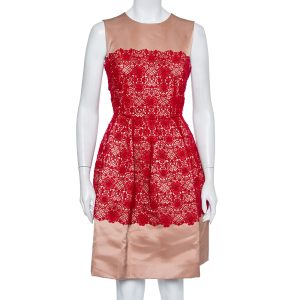 Dolce & Gabbana Beige Satin Lace Trim Detail Sleeveless Mini Dress M, Dresses - Luxury Closet catalog
