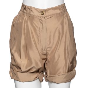 Dolce & Gabbana Beige Silk Shorts M, Shorts - Luxury Closet catalog