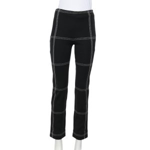 Dolce & Gabbana Vintage Black Checkered Cotton Knit Leggings S, Clothing - Luxury Closet catalog