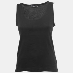 Dolce & Gabbana Black Cotton Knit Tank Top M, Shirts & Tops - Luxury Closet catalog