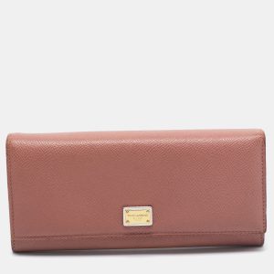 Dolce & Gabbana Dusty Pink Leather Flap Continental Wallet, Wallets & Money Clips - Luxury Closet catalog