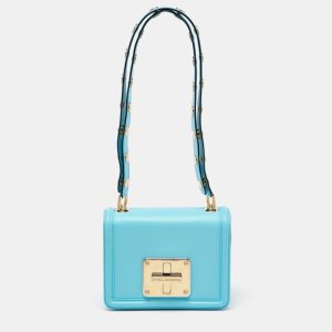 Dolce & Gabbana Blue Leather Joy Therapy Lola Studded Shoulder Bag, Handbags - Luxury Closet catalog