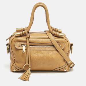 Dolce & Gabbana Tan Leather Tassel Satchel, Satchels - Luxury Closet catalog
