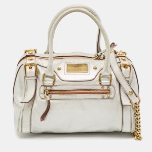 Dolce & Gabbana Metallic Grey Leather Miss Easy Way Satchel, Satchels - Luxury Closet catalog