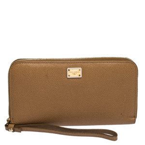 Dolce & Gabbana Tan Leather Strappy Zip Around Wallet, Wallets & Money Clips - Luxury Closet catalog
