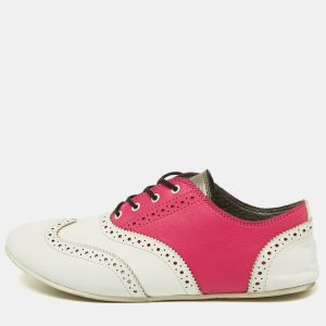Dolce & Gabbana Pink/White Brogue Leather Oxford Sneakers Size 36, Athletic Shoes & Sneakers - Luxury Closet catalog