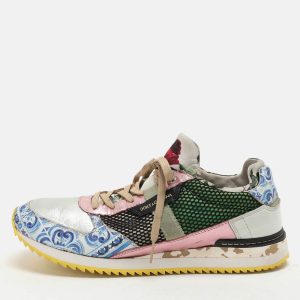 Dolce & Gabbana Multicolor Leather and Mesh Mix and Match Low Top Sneakers Size 40, Athletic Shoes & Sneakers - Luxury Closet catalog
