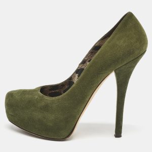 Dolce & Gabbana Green Suede Platform Pumps Size 36, Pumps - Luxury Closet catalog