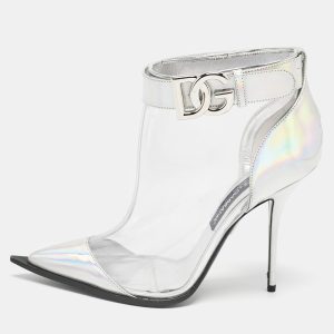 Dolce & Gabbana Transparent Iridescent Leather and PVC Cardinale Ankle Boots Size 39, Boots - Luxury Closet catalog
