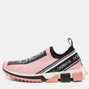 Dolce & Gabbana Pink Stretch Fabric Sorrento Slip-On Sneakers Size 39, Athletic Shoes & Sneakers - Luxury Closet catalog