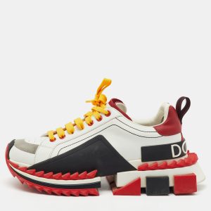 Dolce & Gabbana Multicolor Leather and Rubber Super King Lace Up Sneakers Size 39, Athletic Shoes & Sneakers - Luxury Closet catalog