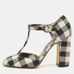 Dolce & Gabbana Black/White Canvas Mary Jane Pumps Size 38.5, Pumps - Luxury Closet catalog