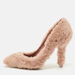 Dolce & Gabbana Old Rose Faux Fur Pumps Size 37.5, Pumps - Luxury Closet catalog