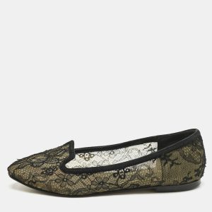 Dolce & Gabbana Black Lace Smoking Slippers Size 37.5, Loafers & Slip-Ons - Luxury Closet catalog