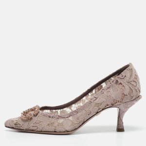 Dolce & Gabbana Lilac Lace Brooch Detail Rainbow Pumps Size 36, Pumps - Luxury Closet catalog