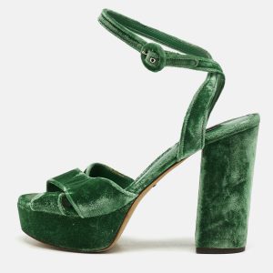 Dolce & Gabbana Green Velvet Keira Platform Sandals Size 39, Sandals - Luxury Closet catalog