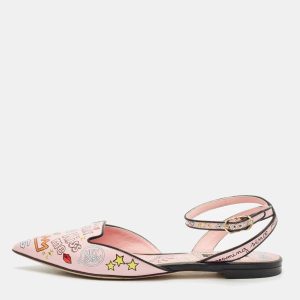 Dolce & Gabbana Multicolor Graffiti Leather Flat Sandals Size 36.5, Sandals - Luxury Closet catalog