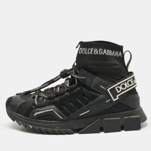 Dolce & Gabbana Black Suede and Leather Sorrento High Top Sneakers Size 38, Athletic Shoes & Sneakers - Luxury Closet catalog