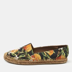 Dolce & Gabbana Multicolor Lemon Print Fabric Espadrille Flats Size 40, Flats - Luxury Closet catalog