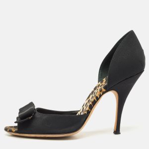 Dolce & Gabbana Black Canvas Bow D'Orsay Pumps Size 40, Pumps - Luxury Closet catalog
