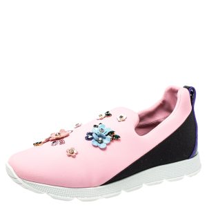 Dolce & Gabbana Pink Neoprene Embellished Slip On Sneakers Size 38, Athletic Shoes & Sneakers - Luxury Closet catalog