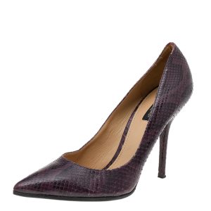 Dolce & Gabbana Dark Purple/Black Snakeskin Pointed Toe Pumps Size 40, Pumps - Luxury Closet catalog